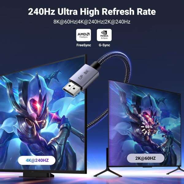 Cáp DisplayPort to DisplayPort 1.4 8K@60Hz Dài 3M UGREEN DP120 25906 Chính Hãng